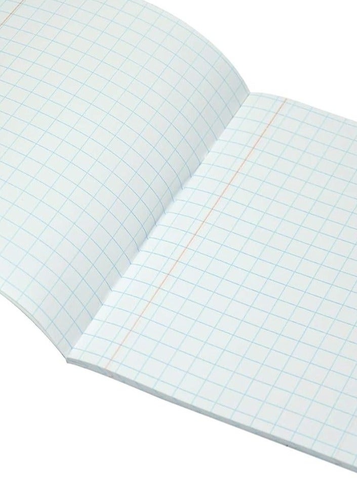 FIS Exercise Books 10 Mm Square With Left Margin, 100 Pages, Pack Of 12 Pieces, 16.5 X 21 Cm Size - FSEBSQ10100N - Image 2
