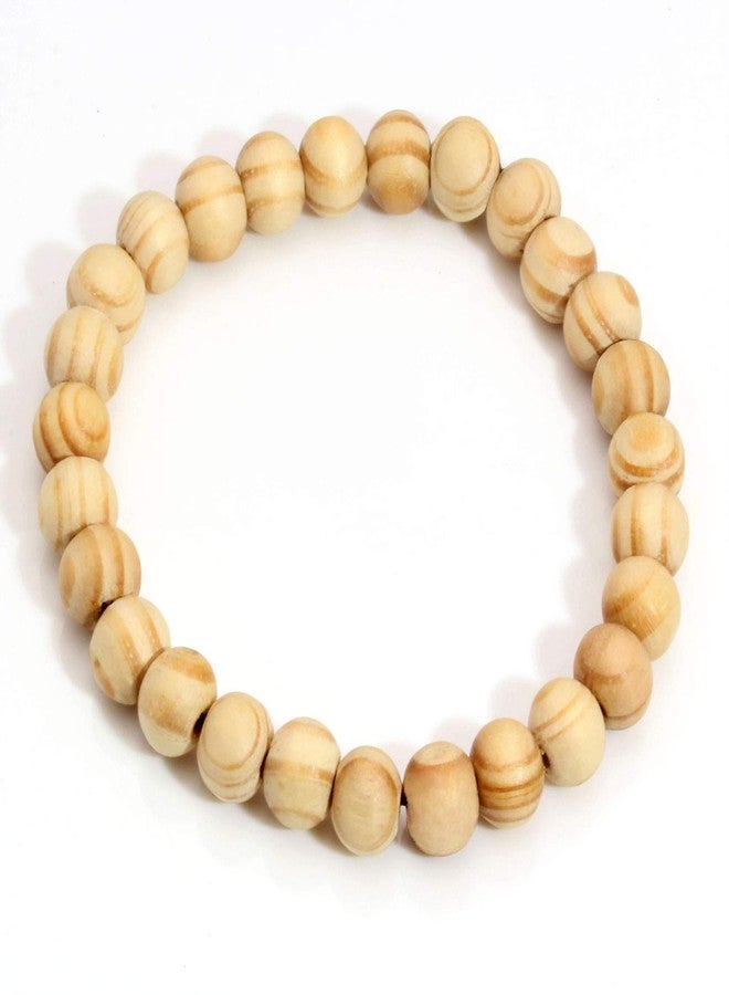 MILAKOO 3 Pcs Wooden Beaded Bracelet Bangle for Men and Women Elastic 8MM Beads - Image 3
