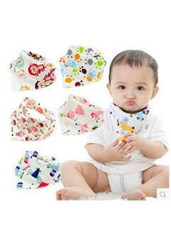 BabyGo Cotton Soft Adjustable Feeding Baby Bandana Bib Apronset Of 3 (Random Color)  - Image 1