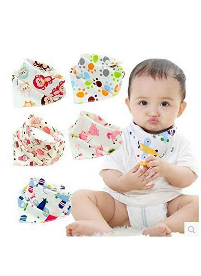 BabyGo Cotton Soft Adjustable Feeding Baby Bandana Bib Apronset Of 3 (Random Color)  - Image 1