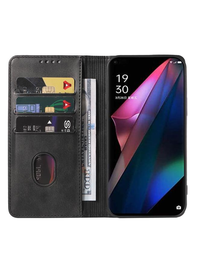 اس-توب جراب هاتف OPPO Find X3 المصنوع من الجلد بإغلاق مغناطيسي - Image 3