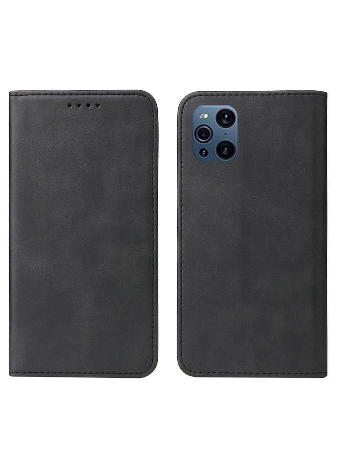 اس-توب جراب هاتف OPPO Find X3 المصنوع من الجلد بإغلاق مغناطيسي - Image 2