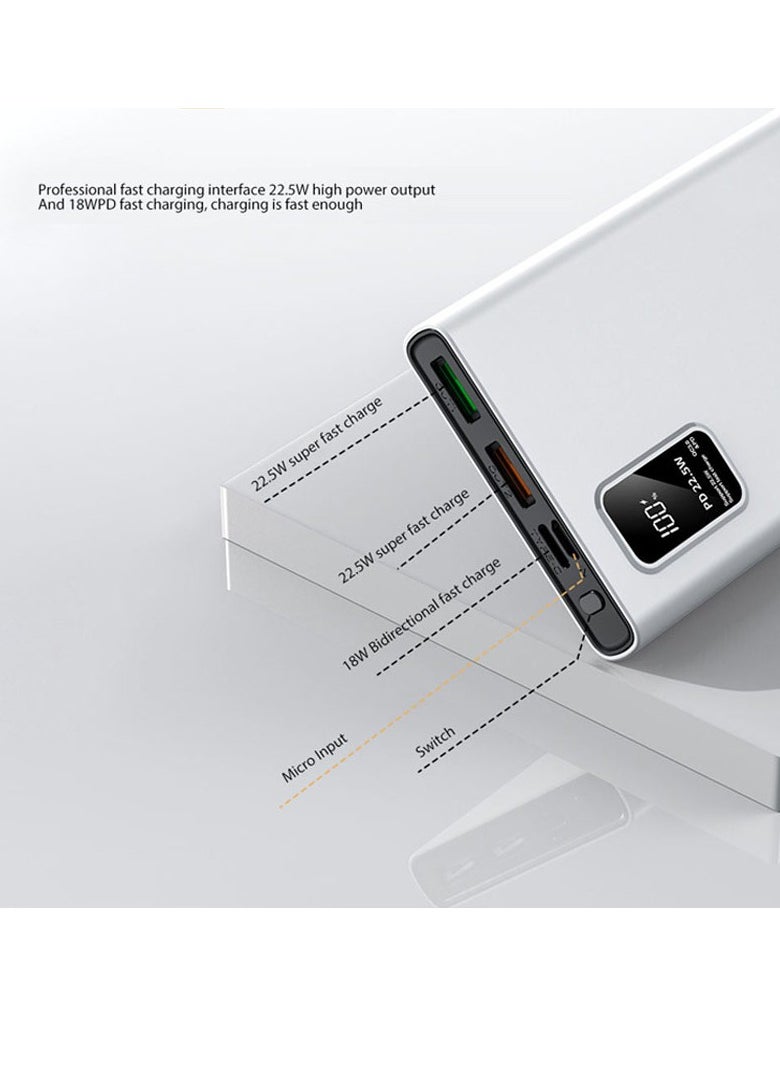 ProOne - ProOne PPB5108PD 10000mAh Power Bank - 22.5W Fast Charging, 2 Type A, 1 Type C, 1 Micro USB Port, Slim Premium Design: Your Ultimate On-the-Go Charging Solution - Image 1