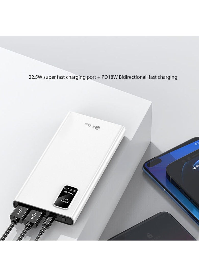 ProOne - ProOne PPB5108PD 10000mAh Power Bank - 22.5W Fast Charging, 2 Type A, 1 Type C, 1 Micro USB Port, Slim Premium Design: Your Ultimate On-the-Go Charging Solution - Image 1