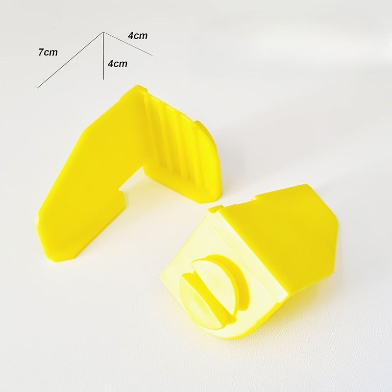 Plastic Builders Line Anchor Corner Brackets 4pcs Brick Laying Masonry Tools Yellow - Image 4
