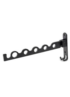 KASTWAVE Foldable Wall Mounted Clothes Hanger Folding Wall Mounted Clothes Hanger Rack Small Wall Clothes Airer No Drilling Wall Clothes Hook Rack Aluminum Wall Mounted Drying Rack  - Image 1