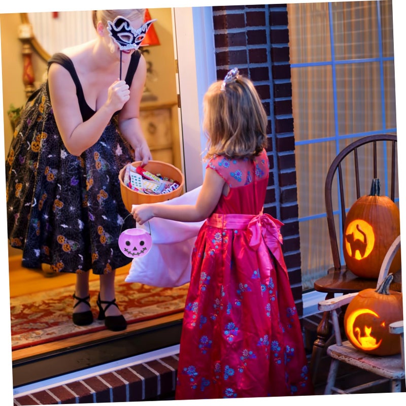 Halloween Pumpkin Candy Buckets Set Of 3 Plastic Portable Treat Baskets For Party - Image 4