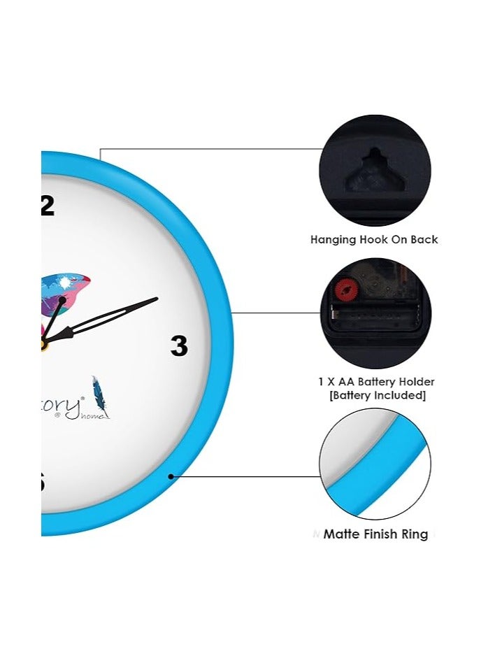 Story at Home Story@Home Story At Home Wall Clock, Light Blue, 25 X 25 X 4 cm  - Image 4
