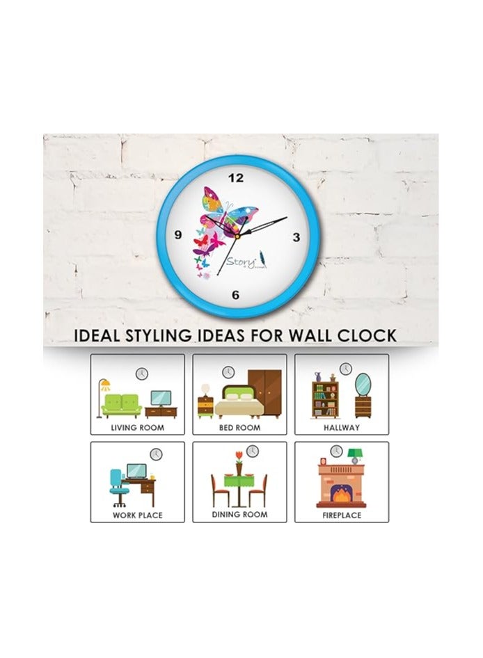 Story at Home Story@Home Story At Home Wall Clock, Light Blue, 25 X 25 X 4 cm  - Image 5