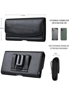 erorex Holster Case For Iphone 14 Pro Max Leather Belt Clip Case Cell Phone Carrying Pouch With Belt Loops Cover For Iphone 14 Pro Max 14 Pro 14 Plus Iphone 14 Black  - Image 2