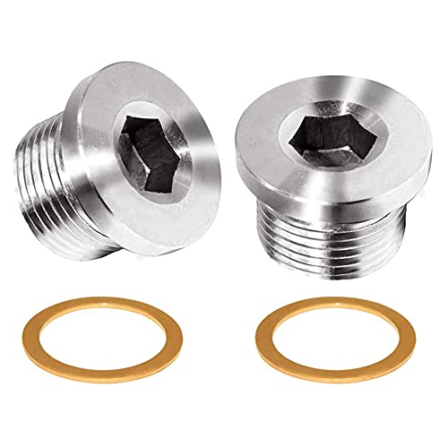 Joywayus Internal Hex Head Pipe plug Socket M12x1.5 Thread Stainless Steel Pipe Fitting Rods By CNC(Pack of 2) - Image 1