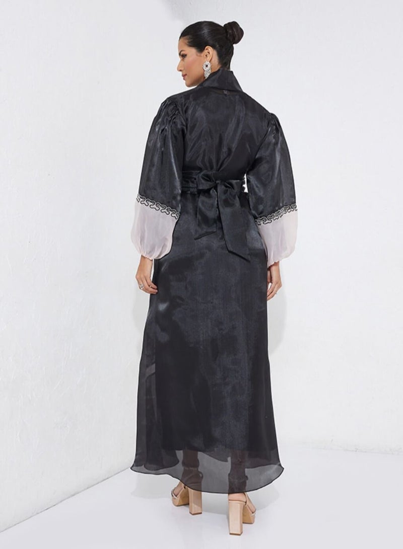 روزيت عباية عباية اورجانزا مطرزة - Image 3