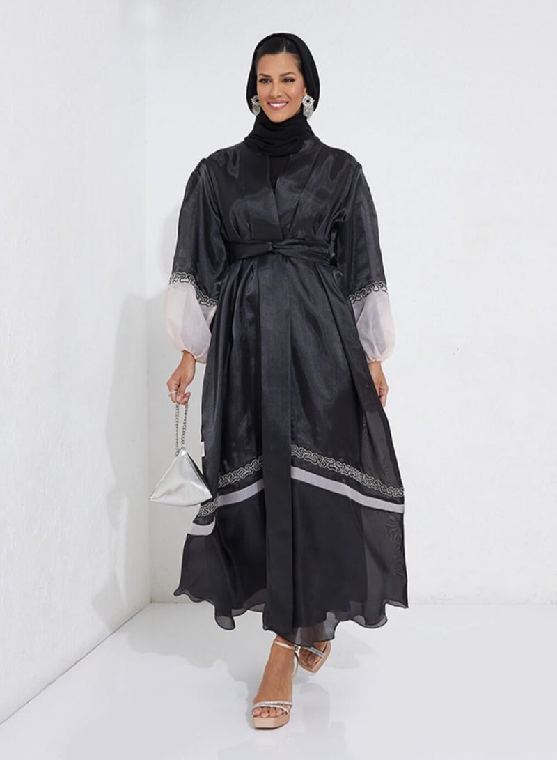 روزيت عباية عباية اورجانزا مطرزة - Image 4