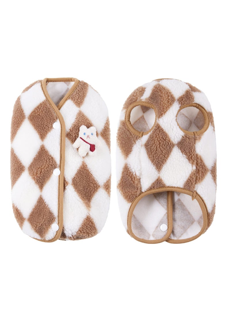 Excefore Cute Dog Coat For Winter Super Soft Dog Winter Warm Coat Pet Sweatshirt Jacket for Cold Wheather for Small Medium Dog Cat Clothes Apparel (M) - Image 1