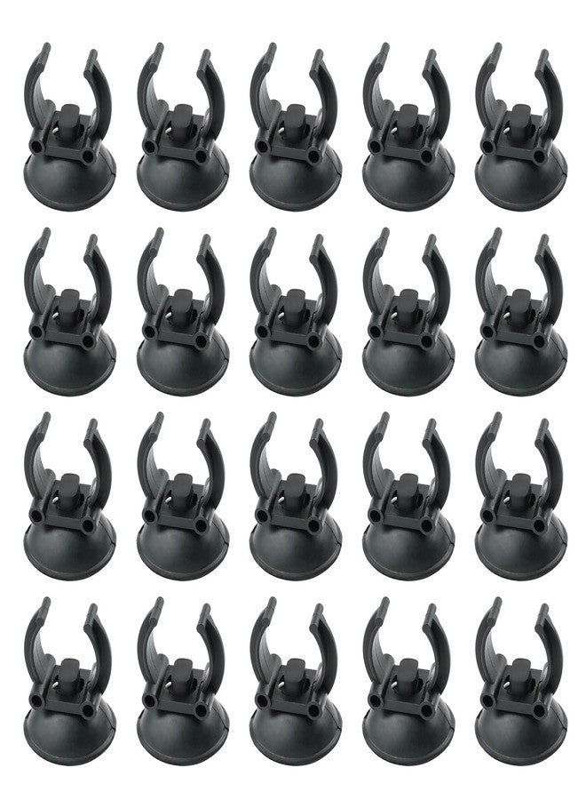 Hamineler Aquarium Heater Suction Cups, Black Rubber Clips, Fish Heater Tank Holders, 20 Pack - Image 1