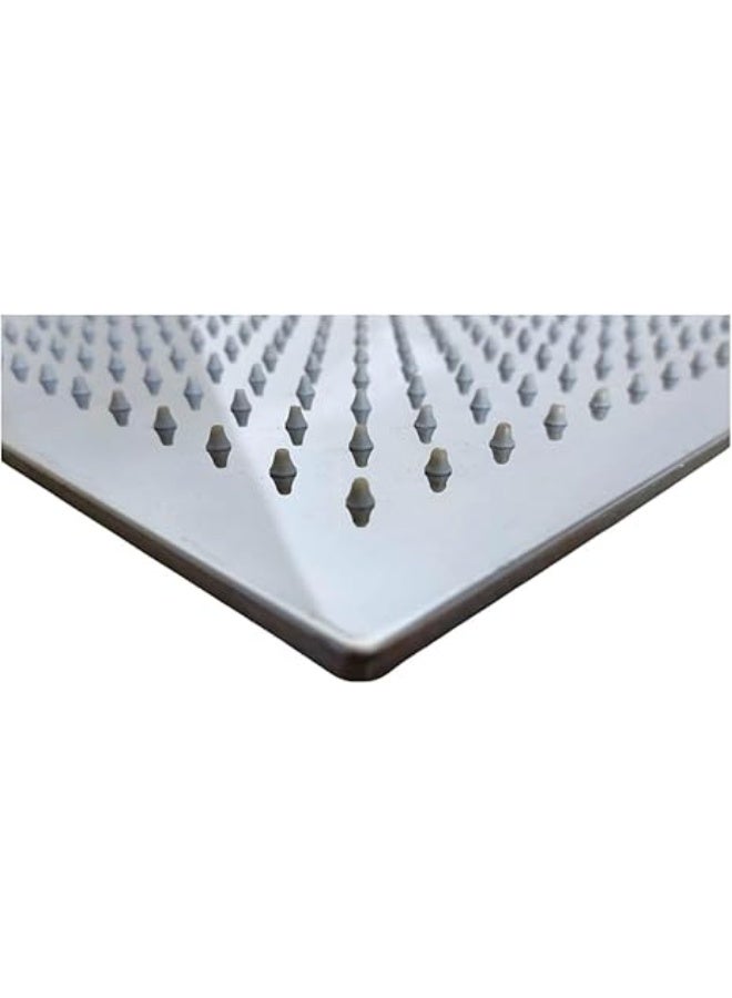 Thick Square Shower Head (Spanish) (Silver, 25 cm)  - Image 2