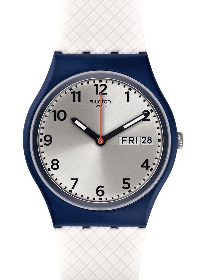 Swatch ساعة يد مقاومة للماء بحركة كوارتز من وايت ديلايت للجنسين - 36 مم - Image 1