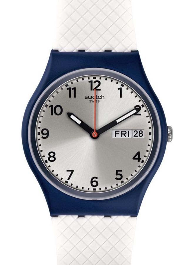 Swatch ساعة يد مقاومة للماء بحركة كوارتز من وايت ديلايت للجنسين - 36 مم - Image 2