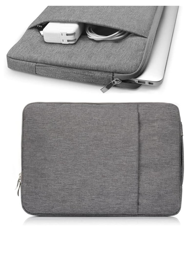 Generic 13 inch Laptop Sleeve Bag Compatible with MacBook Air/Pro M1 Surface Lenovo Dell HP Computer Bag Accessories Polyester Case with Pocket (Grey)  - Image 5