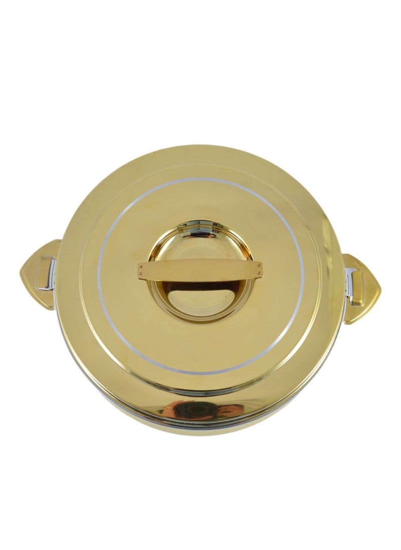 Homemaker Riyadh Hotpot 7500ml Capacity - Unique Locking Lid - High Quality Stainless Steel - Gold & Silver Line  - Image 2