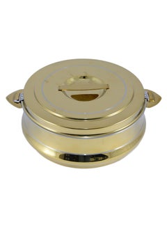 Homemaker Riyadh Hotpot 7500ml Capacity - Unique Locking Lid - High Quality Stainless Steel - Gold & Silver Line  - Image 1