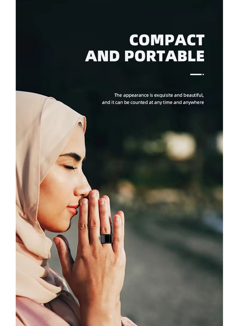 Equantu QB702 Electronic Counter Ring Digital Azan Alarm Clock  Tasbih Zikr Ring - Image 3