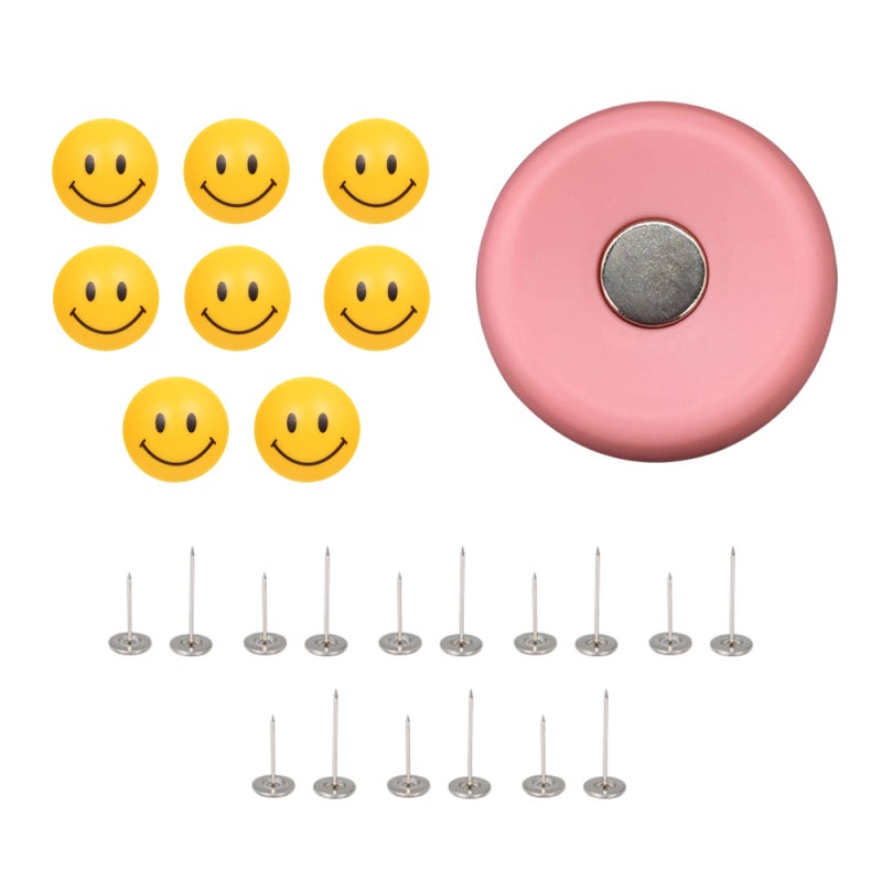 Magnetic Pins: Smiling Face & Style 1 Secure Duvet Fasteners - Easy Installation Versatile Bedding Accessories for Home Organization - Image 1