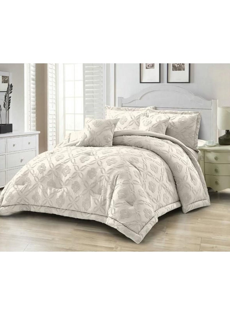 Comfy COMFY 6 PC ALL SEASON COMFORTER SET 220 X 240 CM CREAM 