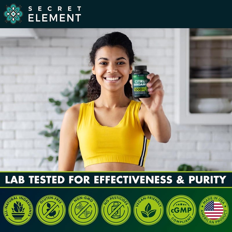 SECRET ELEMENT 2 PACK Citrus Bergamot Extract 1000mg  Citrus Bergamot Supplement for Circulatory Health Immunity and Graceful Aging  2x the potency of Citrus Bergamot 500mg  240 Vegan Citrus Bergamot Capsules - Image 2