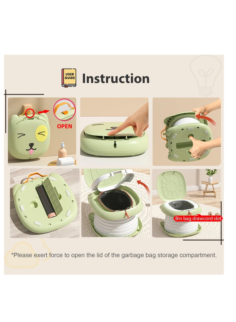 DOOKOO Travel Potty for Toddler,Convenient Training Toilet for Baby,Folding Toilet for Car Camping Indoor Outdoor,Pottie for Kids,Training Toilet for Kids - Image 5