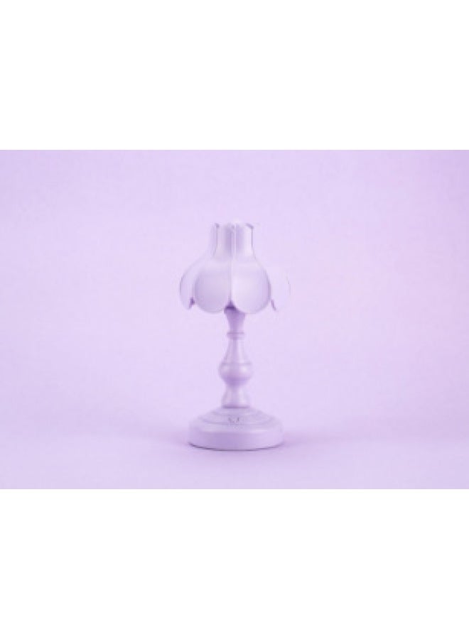 Vintage Lotus Leaf Usb Lamp Girl's Heart Ins Student Dormitory Desktop Flower Decorative Table Lamp Bedroom Ornaments Night Light-Color:LD05 Purple  - Image 1