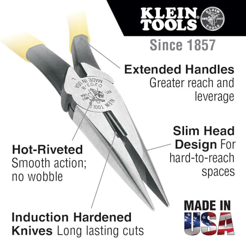 Klein Tools 80020 Plier Set, Made in USA, Lineman's Pliers, Diagonal Cutters, and Needle Nose Pliers, Induction Hardened Knives, 3-Piece - Image 4