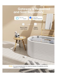 SYOSI Water Leak Sensor, Water Sensor, Wireless Water Leak Detector with App Notifications, Flood Detection for Smart Home, Water Alarm for Kitchen Bathroom Basement, Requires Zigbee Gateway/Hub  - Image 5