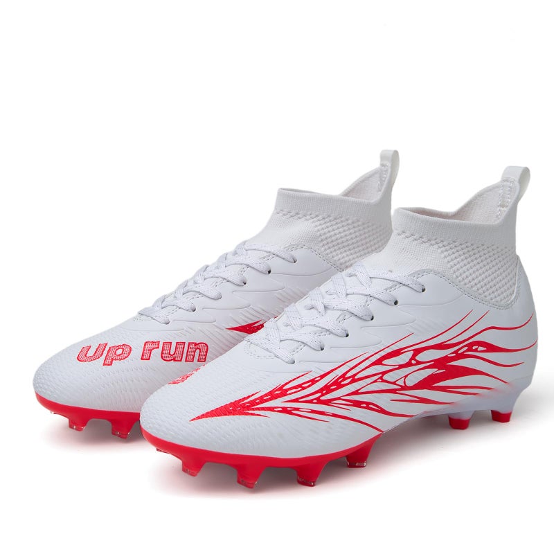 Up run Football Cleats for Men Women High Top Soccer Shoes FG Long Spikes Football Shoes Adult Lightweight Outdoor Professional Athletic Training - Image 4