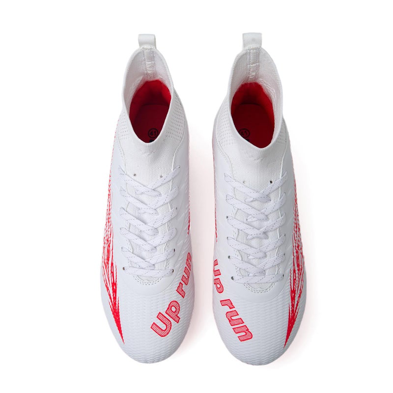 Up run Football Cleats for Men Women High Top Soccer Shoes FG Long Spikes Football Shoes Adult Lightweight Outdoor Professional Athletic Training - Image 5