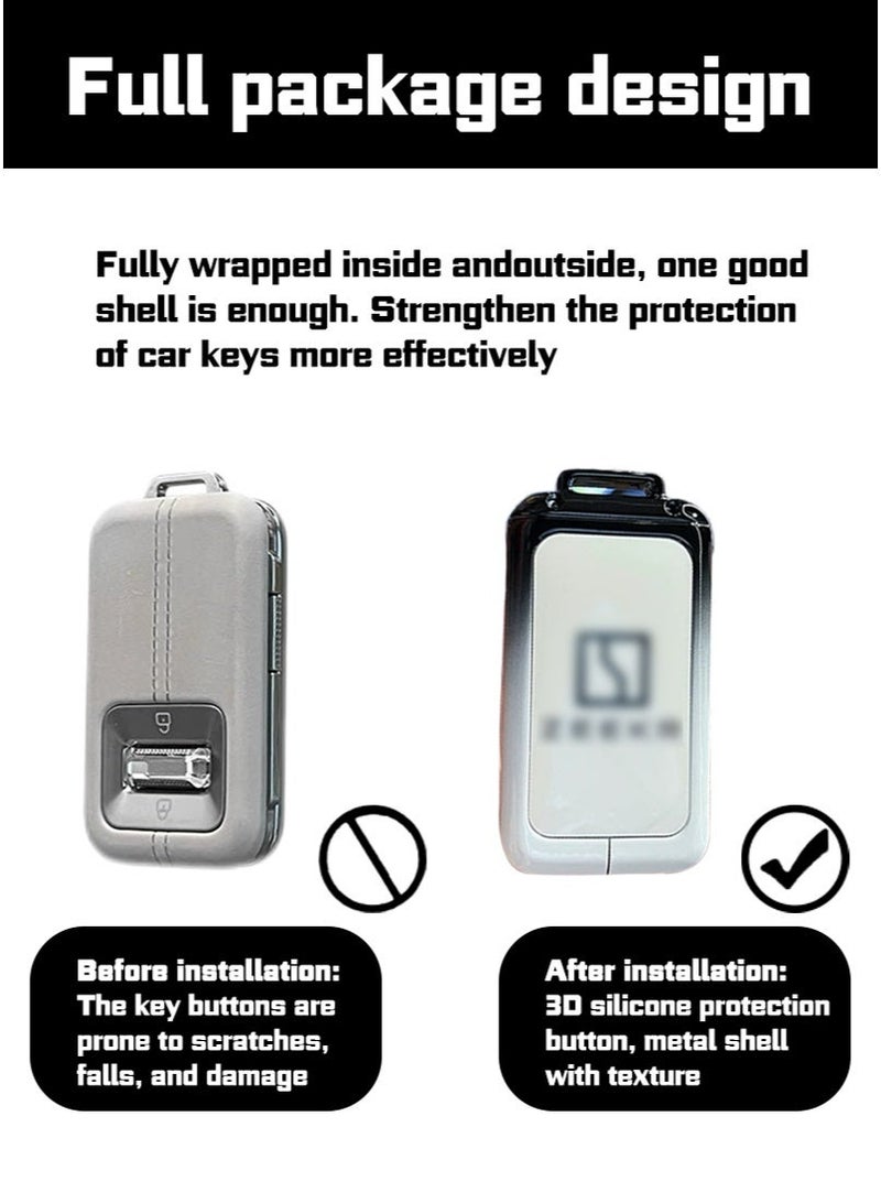 غطاء حماية مفتاح السيارة Zeekr ، مناسب لحماية مفتاح السيارة Zeekr 9X الجديدة لعام 2025 ، ومكافحة السقوط ، ومقاومة للارتداء ، ومثالية لجميع الأشياء الشاملة ، ومطابقة دقيقة - Image 2