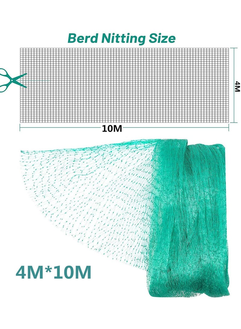 Garden Reusable Anti Bird Protection Mesh Netting Protect Seedlings Plants Flowers Fruit Green 4 x 10M