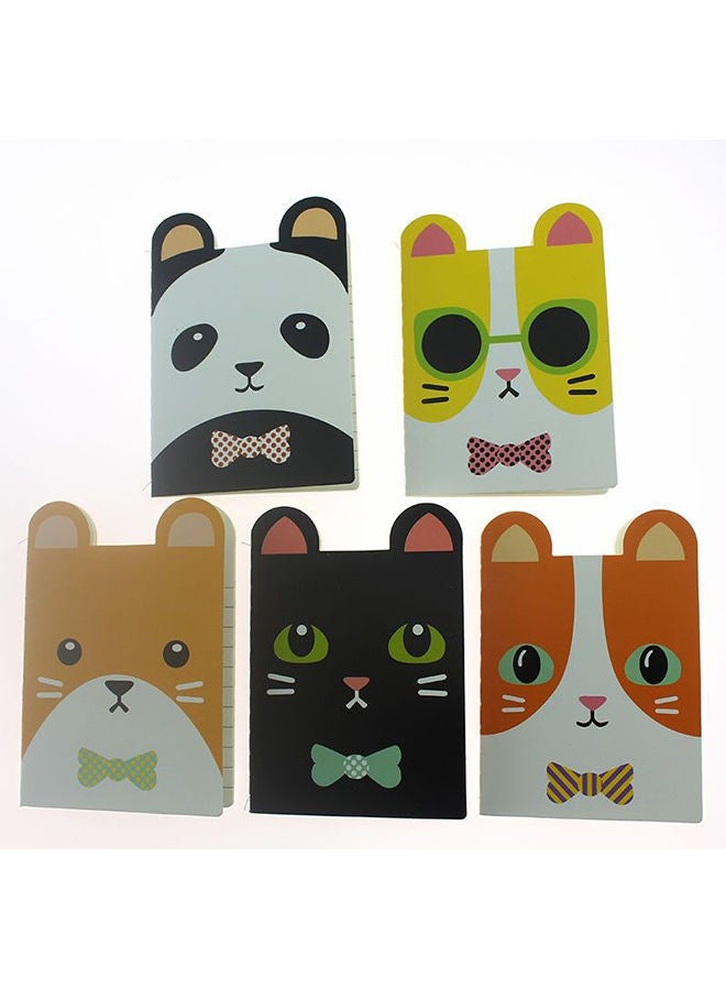 نيبمينينت طقم مفكرة برسومات كرتونية مبتكرة بشكل حيوانات للمدرسة مكون من خمس قطع متعدد الألوان