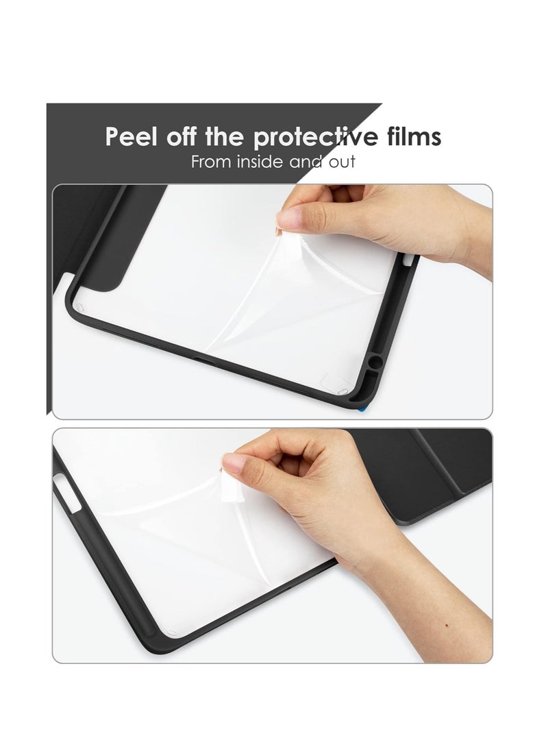 EVO - Hybrid Case Compatible with iPad 9th/8th/7th Generation (2021/2020/2019 Model, 10.2 inch) - Shockproof Cover with Clear Back Shell w/Pencil Holder, Auto Wake/Sleep, Pink - Image 1