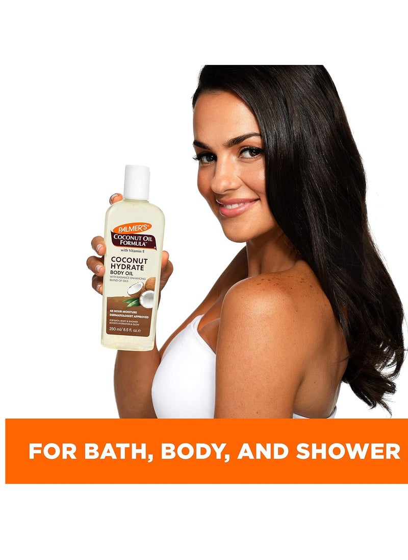PALMER'S - Palmer's Coconut Oil Formula Body Oil, Body Moisturizer with Green Coffee Extract, Bath Oil for Dry Skin, 8.5 Ounces - Image 1