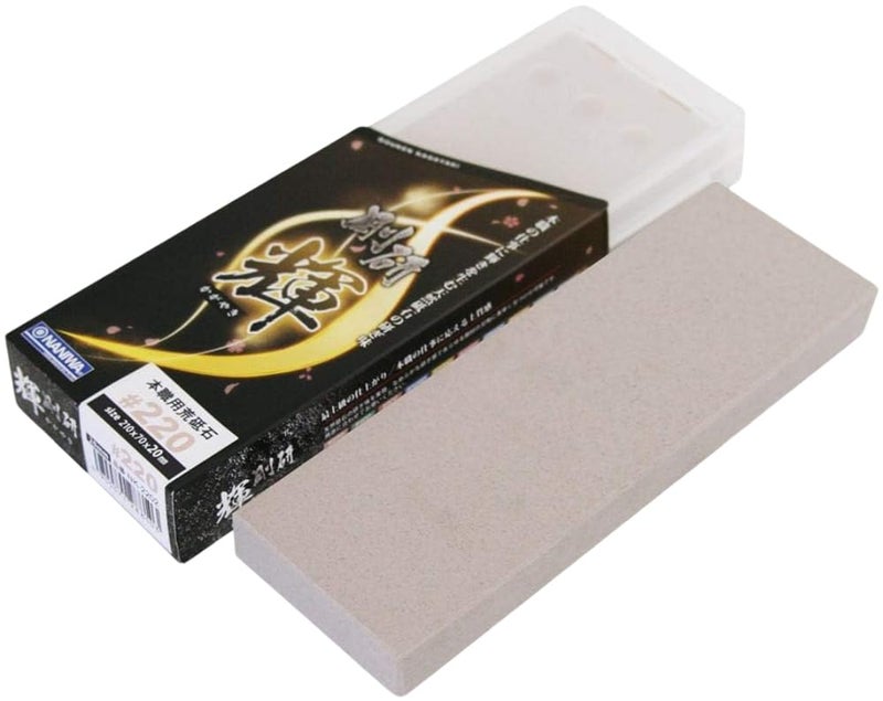 Naniwa NK-2202 Professional Whetstone Kagayaki #220 Sharpener with Storage Case 8.3 x 2.8 x 0.8 inches (210 x 70 x 20 mm) - Image 2