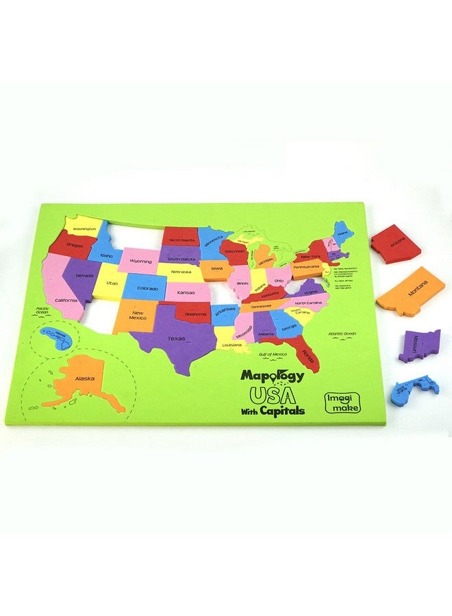 Imagimake: Mapology USA with Capitals- Learn USA States Along with Their Capitals and Fun Facts- Fun Jigsaw Puzzle- Educational Toy for Kids Above 5 Years - Image 3