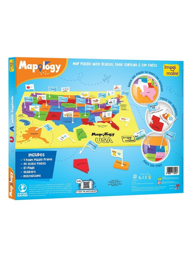 Imagimake: Mapology USA with Capitals- Learn USA States Along with Their Capitals and Fun Facts- Fun Jigsaw Puzzle- Educational Toy for Kids Above 5 Years - Image 5