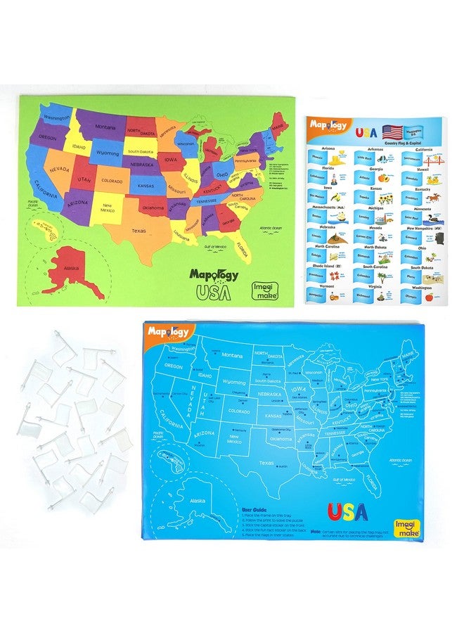 Imagimake: Mapology USA with Capitals- Learn USA States Along with Their Capitals and Fun Facts- Fun Jigsaw Puzzle- Educational Toy for Kids Above 5 Years - Image 4