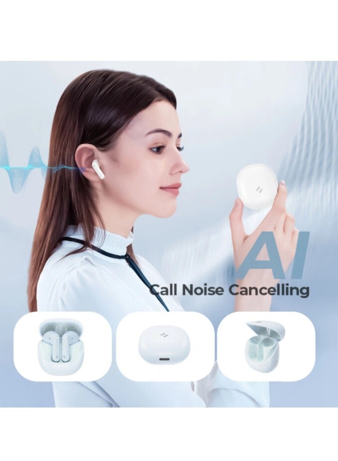 havit TWS Bluetooth 5.4 Mini Wireless Earbuds, True Wireless Stereo (TWS), Smart Touch Control, 2 Mics with ENC Noise Cancellation, Lightweight and Comfortable, Type-C Fast Charging, Sports and Travel Earphones Compatible with iPhone, Samsung, Huawei, Xiaomi, Android and iOS (White/Blue) - Image 2