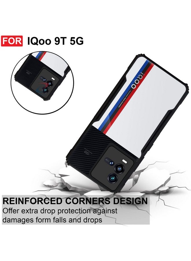 Cedo غطاء خلفي CEDO iQOO 9T (5G) | حماية الكاميرا واقي للصدمات بحافة مطاطية | حماية 360 درجة من الأكريليك الشفاف TPU+PC | غطاء خلفي شفاف على شكل نسر (أسود) - Image 3