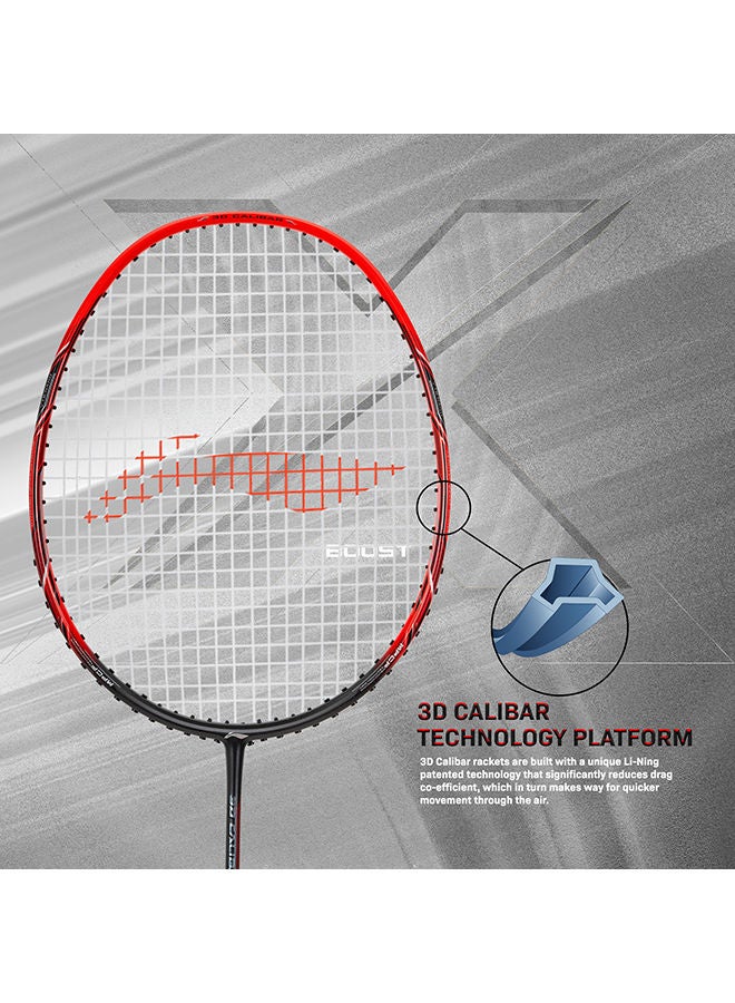 Li-Ning 3D Calibar X Boost Badminton Racket - Red/Black (Strung) - Image 3