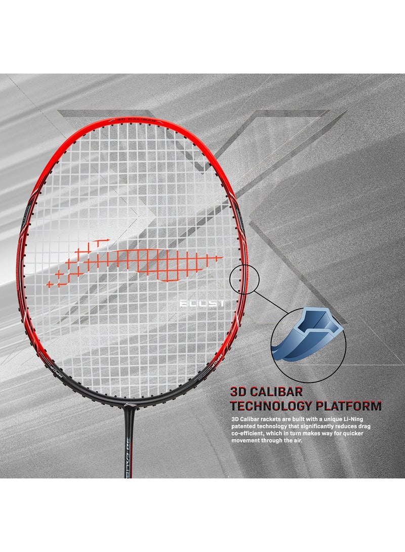 Li-Ning 3D Calibar X Boost Badminton Racket - Red/Black (Strung) - Image 4