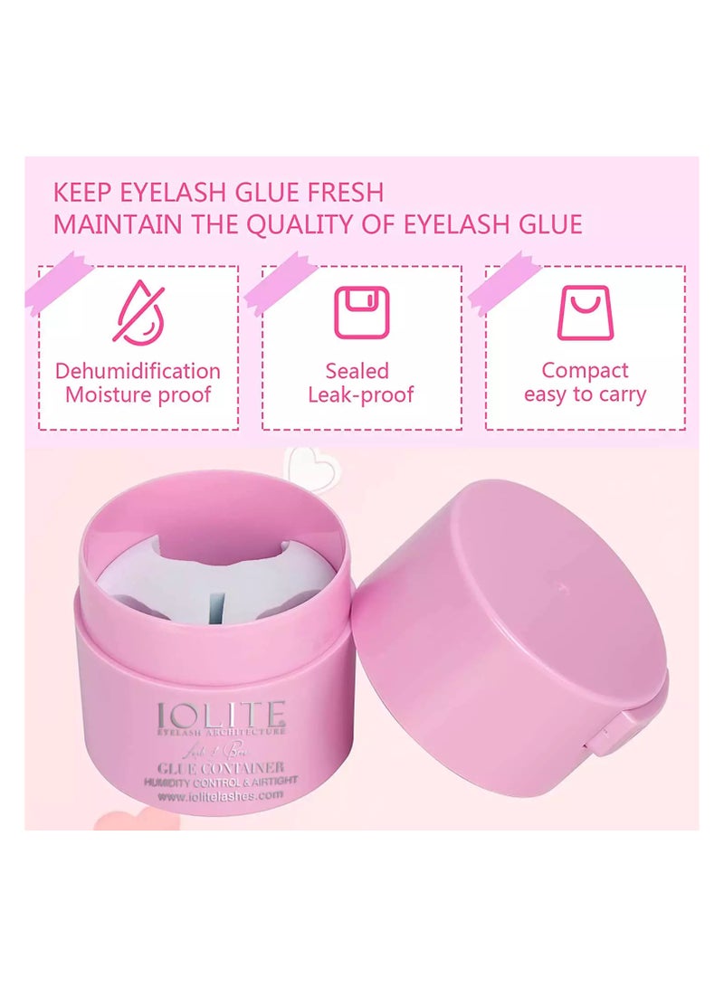 IOLITE Glue Storage Container Eyelash Glue Jar Sealed Eyelash Extension Adhesive Container IGC - Green - Image 4