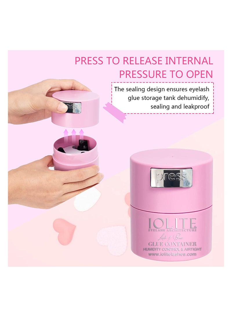 IOLITE Glue Storage Container Eyelash Glue Jar Sealed Eyelash Extension Adhesive Container IGC - Green - Image 5